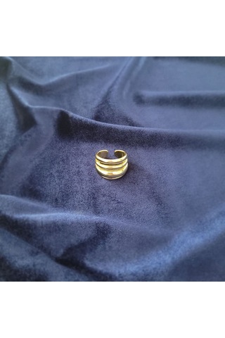 Altın Işıltı Kadın Çelik Yüzük Gold