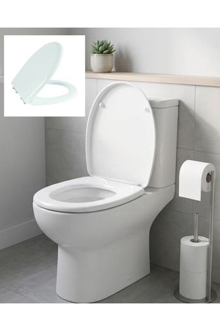 Standart Klozet Kapağı Kolay Montaj Dalı Plastik Universal Semeglbl - 79 Uyumlu Tasarım Çok Renkli