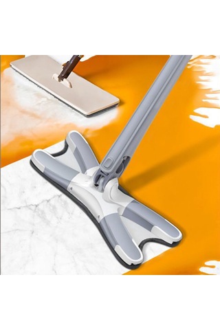 Padalink Gri Mikrofiber Süper Emici Süpürge - Kuru/ıslak Kullanım, 360 Döner, X-şekilli Otomatik Sıvama, Ellerini Islatmadan Tüm Zeminleri Temizle