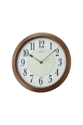 Seiko Qxa824b Sessiz Saniye Parlak İbre Ve İndeksli Dekoratif Duvar Saati Kahverengi