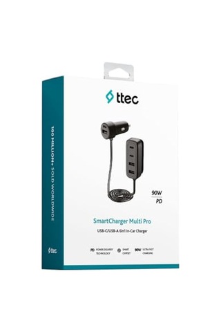 Ttec Smartcharger 6sı 1 Arada Pd 90w Araç Hızlı Şarj Aleti 3 Usb-c+3 Usb-a