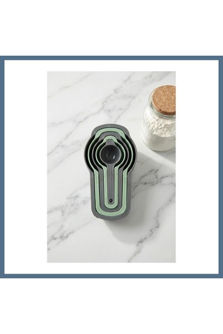 Buradabulabilirsin 5'li Ölçekli Ölçü Kaşığı Ve Kabı Seti 8 Cm X 14,5 Cm X 3,5 Cm Bbz Çok Renkli