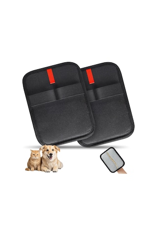 Kangvka İki Yönlü Elektrostatik Evcil Hayvan Tüy Alma Eldiveni - Tekrarlı Kedi Köpek Tüy Temizleme Aracı - Koltuk Döşeme Araç Koltuğu Uygun Siyah
