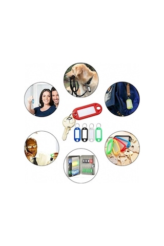Plastik Anahtarlık Mor 100'lü Paket Siyah