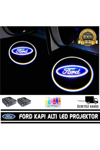 Ford Araçlar İçin Pilli Yapıştırmalı Kapı Altı Led Logo N11.10611