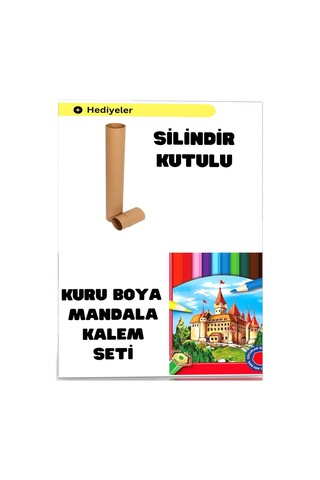 Çocuklar İçin Mandala Boyama Seti-1 20 Süper Poster Mandala