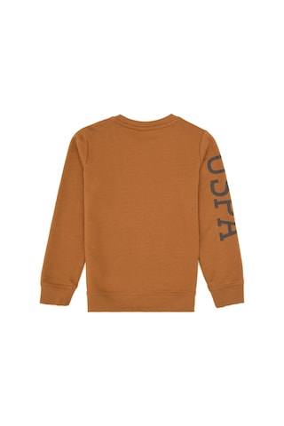 U.S. Polo Assn. Erkek Çocuk Camel Bisiklet Yaka Basic Sweatshirt 50313831-VR233