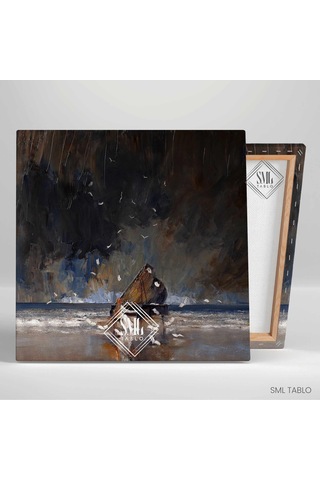 Sahilde Piyano Çalan Kadın Müzik Dekor Kanvas Tablo 100x100 Cm