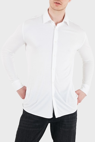 Boss Modal Slim Fit Klasik Yaka Uzun Kol Gömlek Erkek Gömlek 50561622 100 Beyaz