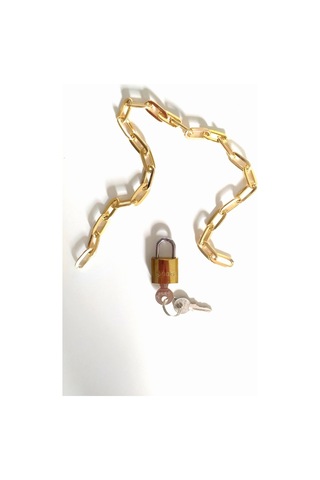 Zincirli Kilit Dolap Yurt Spor Kilidi Asma Kilit Paslanmaz 35cm.