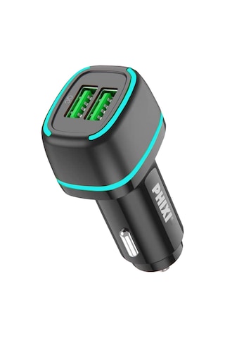 Phixi Force QCC571 Çift Çıkışlı Araç Şarj Adaptörü