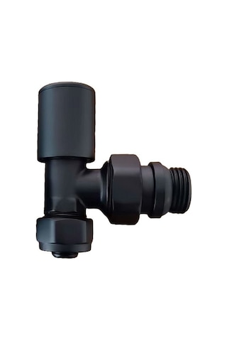 Fause Radyatör Havlupan Vanası Köşe Tip Pex 16 2mm Siyah Kvn102-b