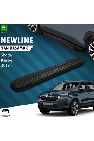 S-dizayn Skoda Karoq Newline Siyah Yan Basamak 173 Cm 2018 Üzeri A+ Kalite