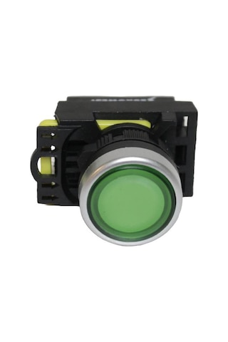 EUROWEST Ew-55-10L 1No Yaylı Led Işıklı Butonu (Yeşil)