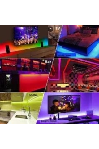 Cata Ct-4558 Rgb Şerit Led Seti 5 Mt Rgb Led+trafo+rgb Kumanda