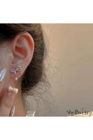 Glambow Fiyonklu Küpe, Kadın Küpe Gümüş Kaplama Sevgililer Günü , Annenize Verilecek En Güzel Hediye Gümüş