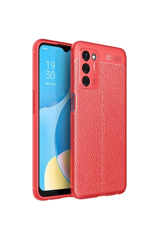 Oppo A55 5G Kılıf Zore Niss Deri Desenli Silikon Kapak