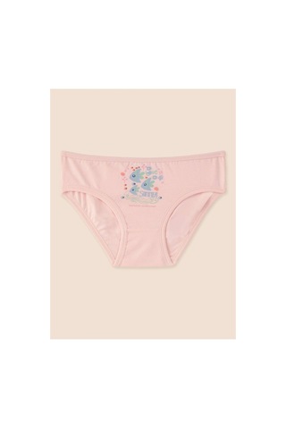Natuline Kız Çocuk Organik Pamuklu Likralı Külot Summer 6'lı Paket Pembe