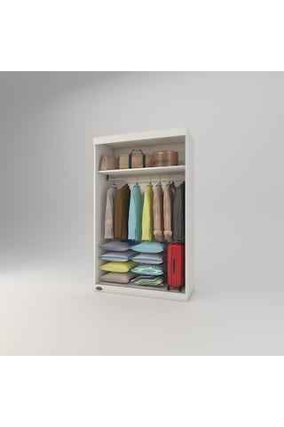 Kenzlife Gardırop Sürgülü Kapaklı Kapılı Karanfil110 Byz Gardolap Dolap