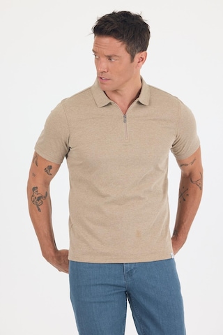 Kahverengi Kısa Kol Düz Suprem Polo Yaka Cepsiz Pamuklu Casual Slim Fit Tişört 1011250164 402 Kahverengi