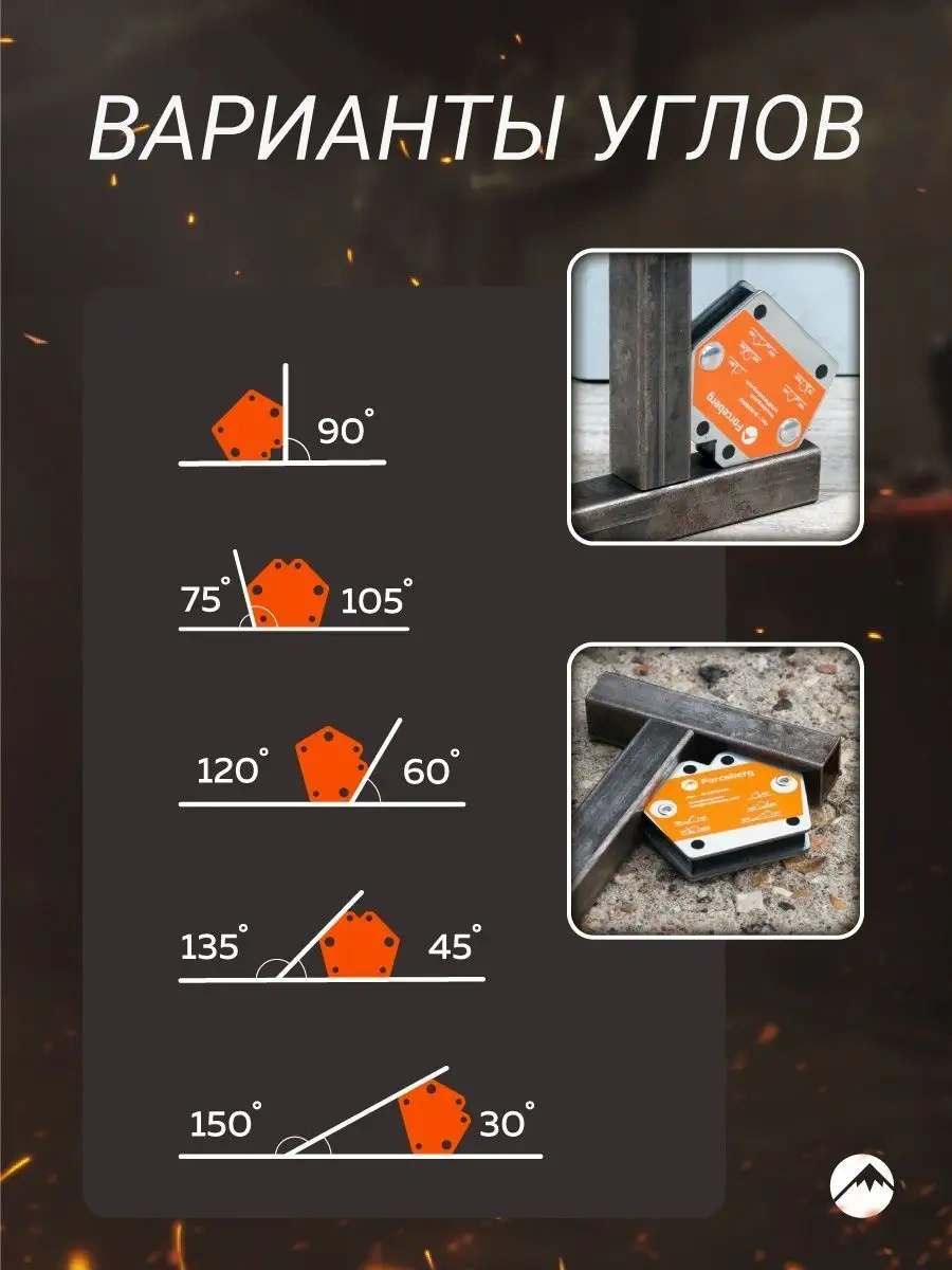 Forceberg Kaynak İçin Güçlendirilmiş Manyetik Köşe, 2 Adet. Ürün Açıklama Kalıbı Eksik. Lütfen Ürün Açıklaması İle Bir Turuncu