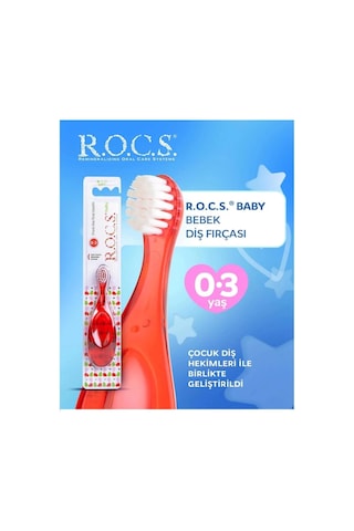 Rocs Baby 0-3 Yaş Diş Fırçası Kırmızı