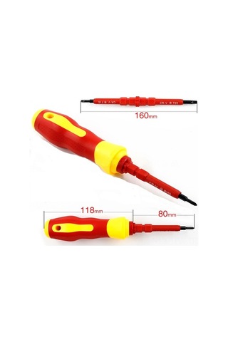 Trendooze Yumuşak Uçlu, Tutamaklı, Tornavida Taşıma Seti: Profesyonel Parça Manyetik Elektrikçi Dahil Çantası 7 Fn