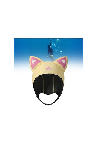 Suntek Dalış Başlığı Başlık Neopren Wetsuit Kapağı Sarı
