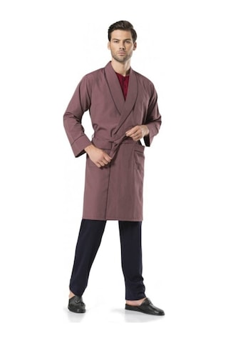 Pierre Cardin 5560 Erkek Çeyizlik Beşli Rop Pijama Takım - Bordo Bordo