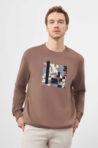 Morven Erkek Kahve Trend Bisiklet Yaka Sweat-shirt 25ks063007400 Kahve Kahve Kahverengi