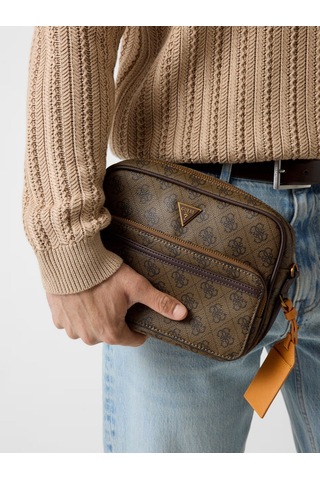 Guess Hmmılop5422 Milano Erkek Çapraz Çanta Kahverengi