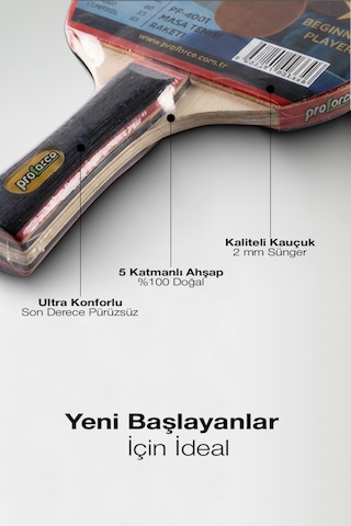 PROFORCE MASA TENİSİ RAKETİ VE KILIFI 1 YILDIZ PF 4001