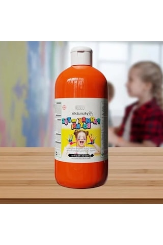 Dayanıklı Parmak Boyası, 500 Gr - Turuncu 0.2 L