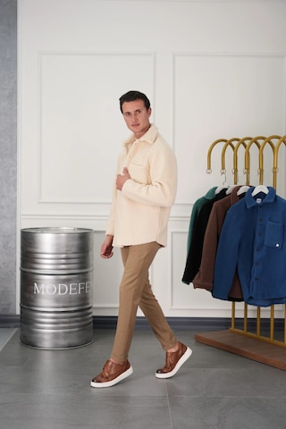 Modefendi Oversize Peluş Mont Beyaz