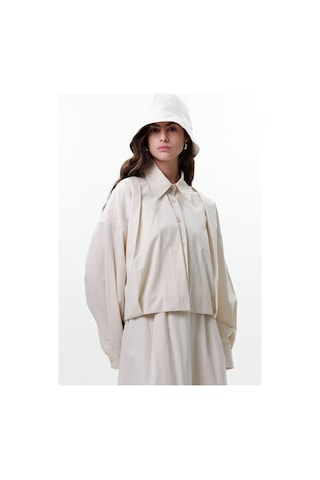 Lastik Detaylı Bucket Şapka Vanilya Vanilya