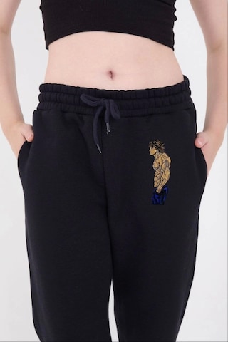 Soonaksesuar Lastikli Üç İplik Baskılı Eşofman Pantolon - Lacivert Lacivert