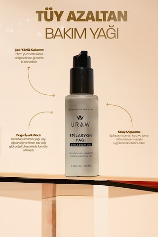 Uraw Tüy Azaltıcı Epilasyon Yağı 100 ML