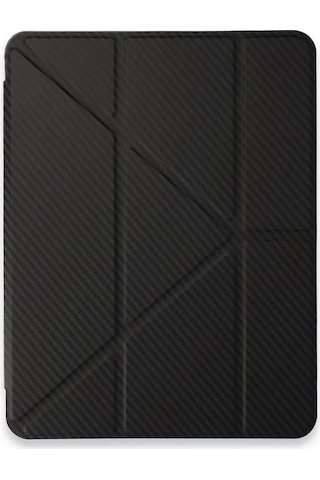 Cosmotex Newface iPad Uyumlu Pro 11 2024 Kılıf Color Karbon Tablet Kılıfı - Siyah