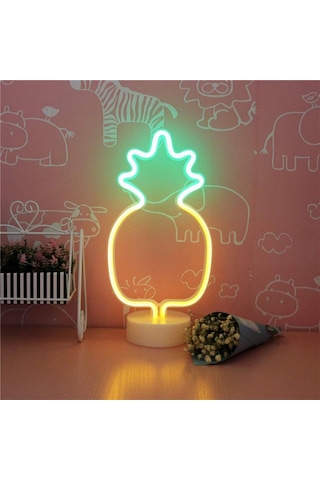 Dekoratif Ananaslı Neon Led Masa Ve Gece Lambası Hediyelik Lamba 50001 .