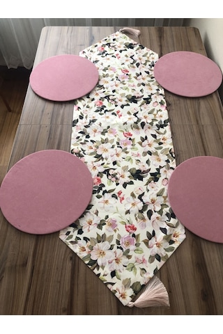 Çiçek Desenli Runner & Supla