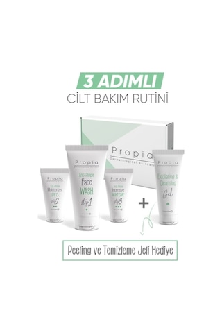 Propia Sivilce Karşıtı 3 Adımlı Bakım Seti 150 ML + Peeling