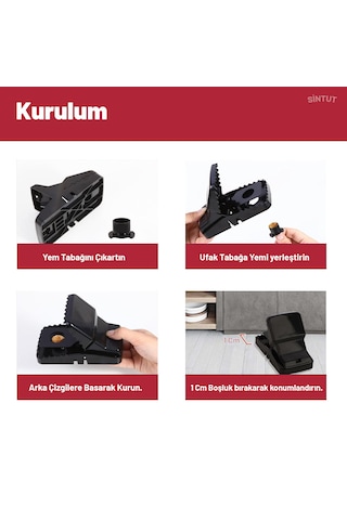 Fare Tuzağı 6'lı Paket, Güçlü Yaylı Kemirgen Yakalama Sistemi Yeniden Kullanılabilir Hijyenik Fare Kapanı