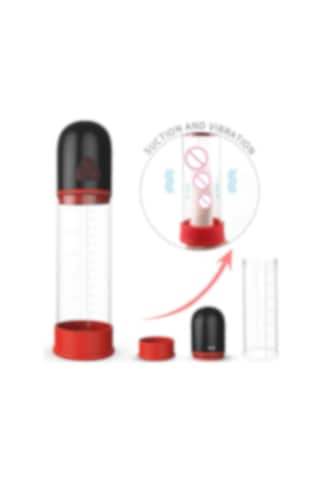 Carmine S-Hande 9 Modlu Şarj Edilebilir Güçlü Otomatik Penis Pompası Kırmızı