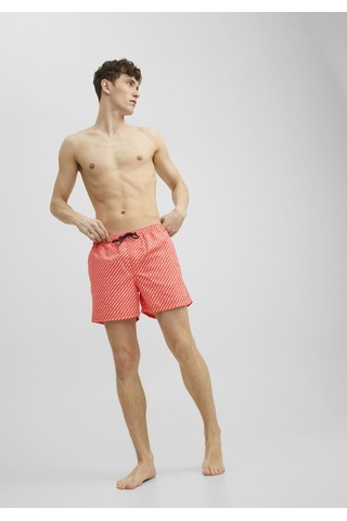 Jack & Jones Logo Kumaşlı Deniz Şortu- Crete 12202958 Hot Coral Mercan