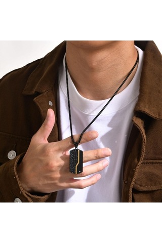 Novahub Altın Gümüş Paslanmaz Çelik Köpek Künyesi Kolye, Erkek Kaldırım Zinciri 3mm 75cm Altın Kolye Altın