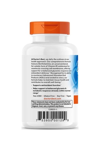 Benfotiamine 150 Mg With Benfopure, 120 Kapsül , Supports Glycemic Balance & Metabolic Response