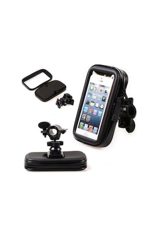 Ebitda Orta 4.7 İnç Bisiklet Su Geçirmez Navigasyon Tutucu, Siyah, Dayanıklı, Cep Telefonu Tutucu Siyah