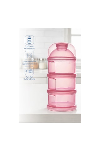 Babyjem Katlı Toz Mama Kabı Pembe