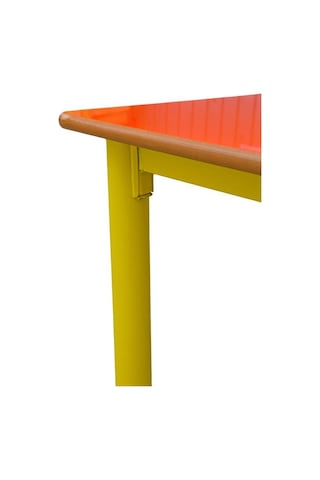 Çocuk Çalışma Masası Kreş - Anaokulu Ahşap Etkinlik Masası Silinebilir Turuncu