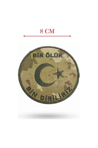 Özel Üretim Nakış Bir Ölür Bin Diriliriz Kültür Birlik Türk Çok Renkli